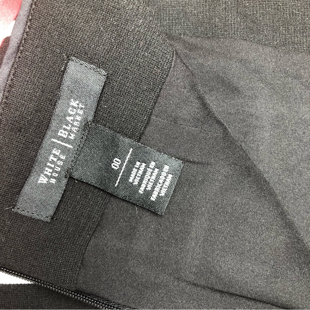 White House Black Market (WHBM) Ponté Stripe Pencil Skirt Black & White - Picture 10 of 10